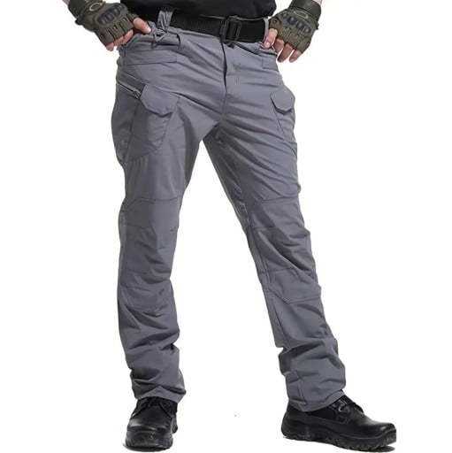 Pantalones tácticos multifuncionales para exteriores para hombre, pantalones impermeables con múltiples bolsillos, pantalones