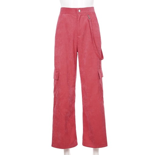 Pantaloni cargo pentru femei roz