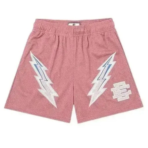 Pantaloni corti sportivi da uomo in rete per la palestra Pantaloni corti casual con stampa di fulmini Pantaloni corti da allenamento ad asciugatura rapida per l'estate