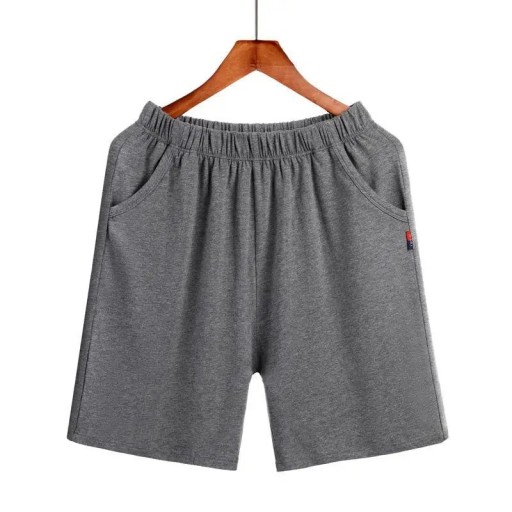 Pantaloni da pigiama da uomo unicolore pantaloni corti vita elastica tasche cotone poliestere uso domestico sonno comfort