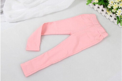 Pantaloni da ragazza con vita elastica - Rosa
