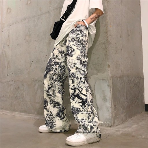 Pantaloni de dama cu imprimeu