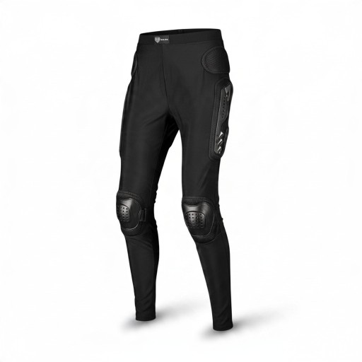 Pantaloni de motociclist cu protecții Protecții rigide pentru genunchi și coapse Umplutură pentru șolduri Talie elastică Poliester Unisex Negru