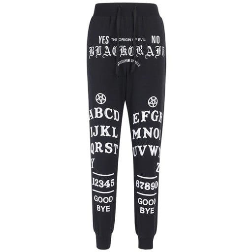 Pantaloni de trening negri de damă cu inscripții