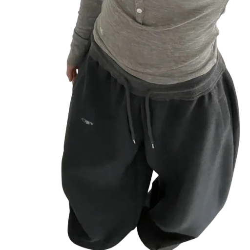 Pantaloni de trening pentru femei cu buzunare, șnur și emblemă pe lateral, uni, poliester și bumbac, confortabili și eleganți pentru timpul liber