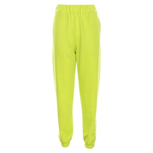 Pantaloni de trening verzi de damă cu inscripție