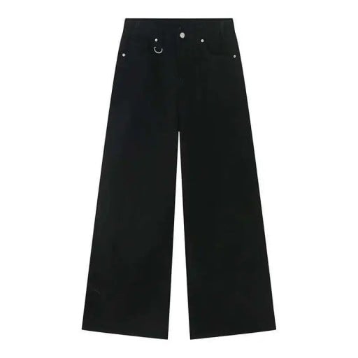 Pantaloni din denim bărbătești, cu croială dreaptă și lejeră, cu picioare largi, blugi casual pentru oraș și timp liber, croială confortabilă din denim