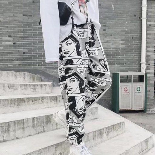 Pantaloni jogger da donna a fumetti