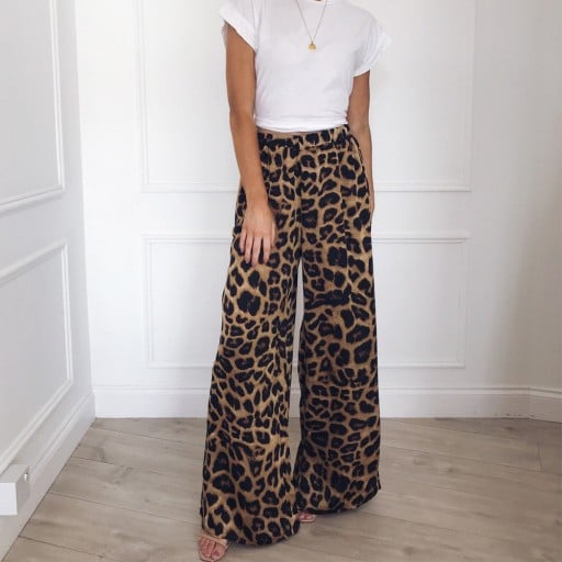 Pantaloni lungi pentru femei cu model animal
