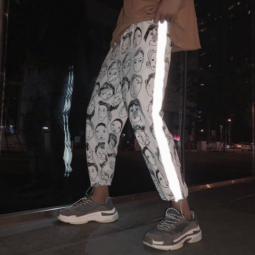Pantaloni pentru femei cu dungi reflectorizante