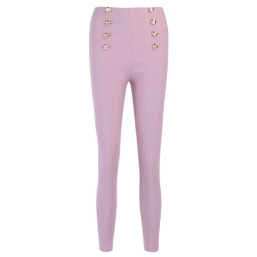 Pantaloni roz de dama cu nasturi