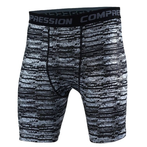Pantaloni scurți de comprimare cu dungi pentru bărbați