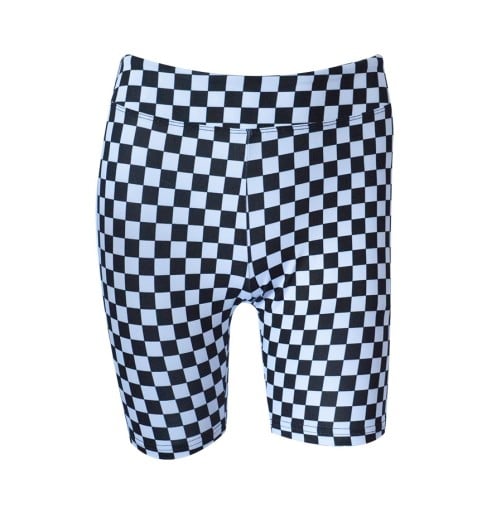 Pantaloni scurți de damă cu model de șah