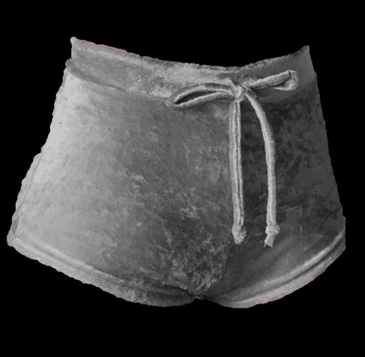 Pantaloni scurți de damă din catifea cu talie înaltă J3228
