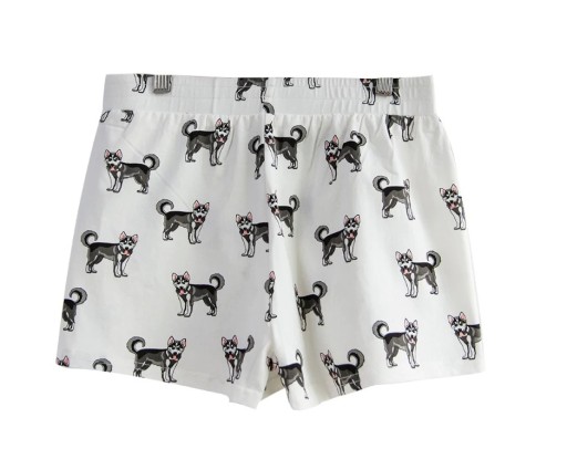 Pantaloni scurți de femei cu imprimeu de câine