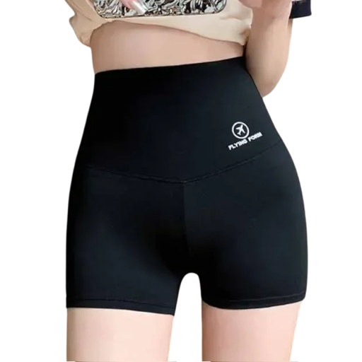 Pantaloni scurți de sport cu talie înaltă pentru femei, fără sudură, pantaloni scurți de antrenament elastici subțiri, jambiere de fitness, pantaloni scurți scurti pentru sport
