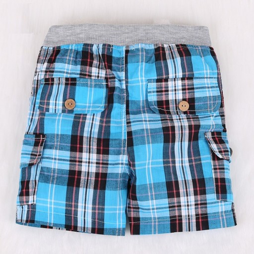 Pantaloni scurți pentru bărbați în carouri - Albastru