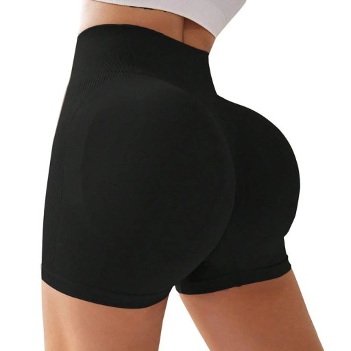 Pantaloni scurți sport pentru femei, talie înaltă, cu efect push-up, pantaloni scurți de ridicare pentru yoga, fitness, alergare, elastici, fără sudură, pantaloni scurți de sală