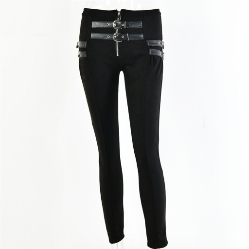 Pantaloni skinny de dama cu curele