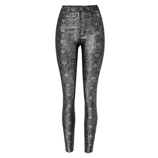 Pantaloni skinny pentru femei, cu model șarpe