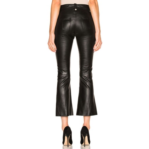 Pantalons 3/4 pour femmes en simili cuir