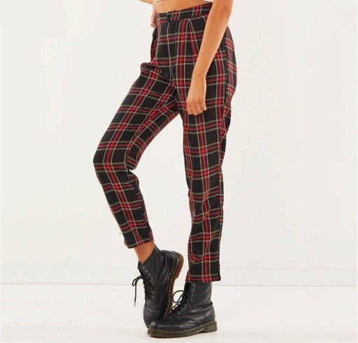 Pantalons à carreaux pour femmes A378