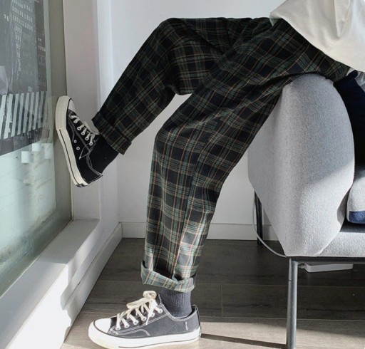 Pantalons à carreaux pour hommes F1441