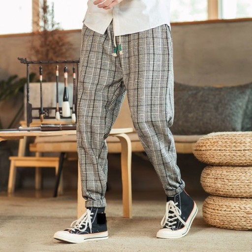 Pantalons à carreaux pour hommes F1688
