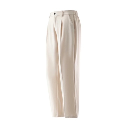 Pantalons de costume pour hommes avec poches Unis Élégants coupe droite Pantalons confortables et durables pour hommes
