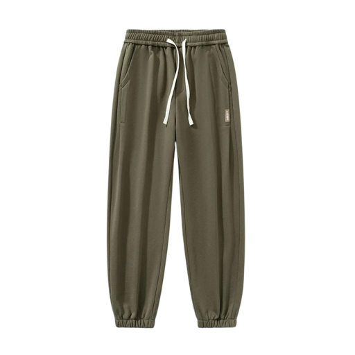 Pantalons de survêtement pour hommes avec taille élastique et cordon de serrage, dotés de poches latérales et de bas de jambes resserrés par des poignets élastiques au-dessus des chevilles