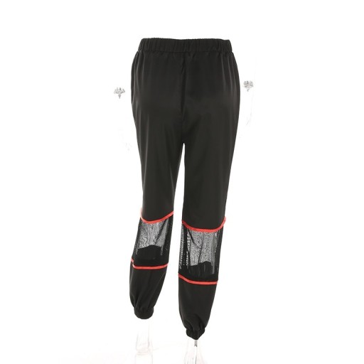 Pantalons en filet pour femmes noirs