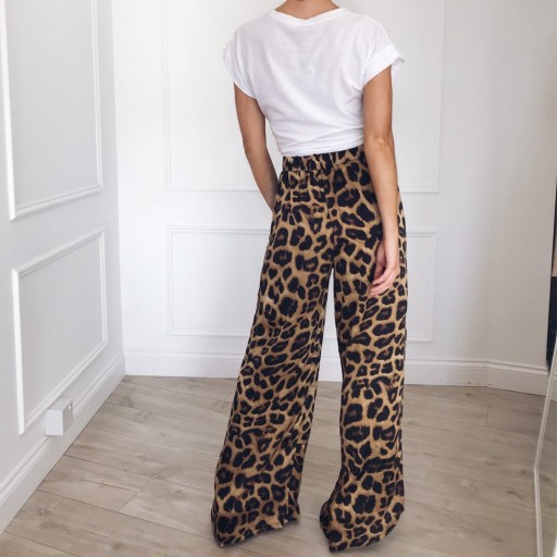 Pantalons longs pour femmes avec motif animalier