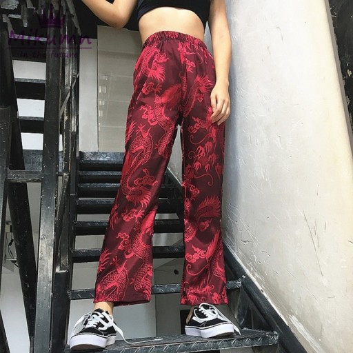 Pantalons pour femmes avec motif de dragon