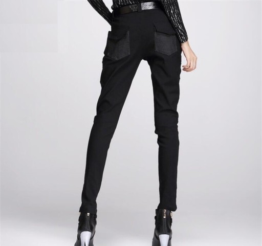 Pantalons stretch pour femmes noirs