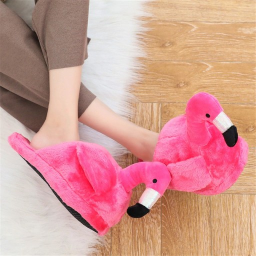Pantofle damskie - Flamingo