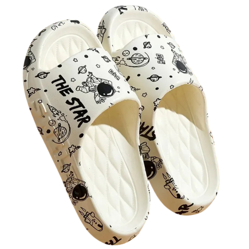 Pantofole da uomo morbide per la casa con motivo di astronauta Suola antiscivolo Pantofole comode con design spaziale Calzature originali e stilose
