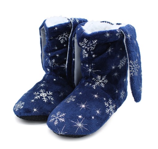 Pantofole natalizie da donna con fiocchi di neve