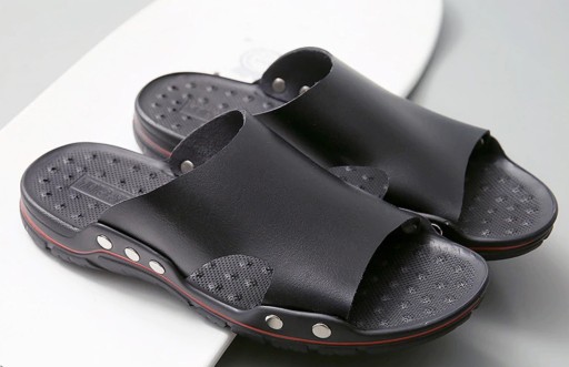 Pantoufles en cuir pour hommes A2265