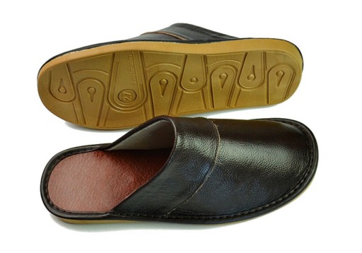 Pantoufles en cuir pour hommes Orlando
