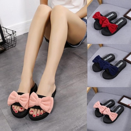 Pantoufles pour femmes avec nœud