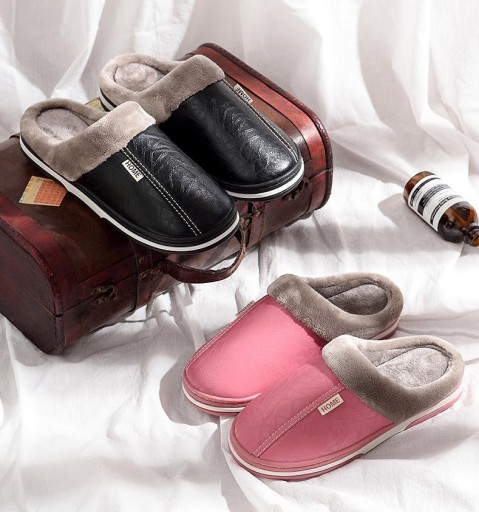 Pantufas de casa com pelagem