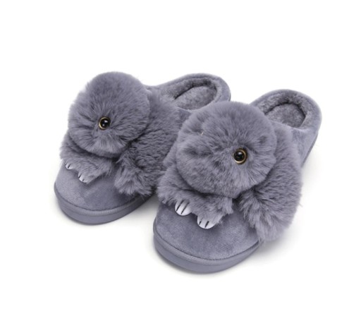 Pantufas de senhora com coelhinho