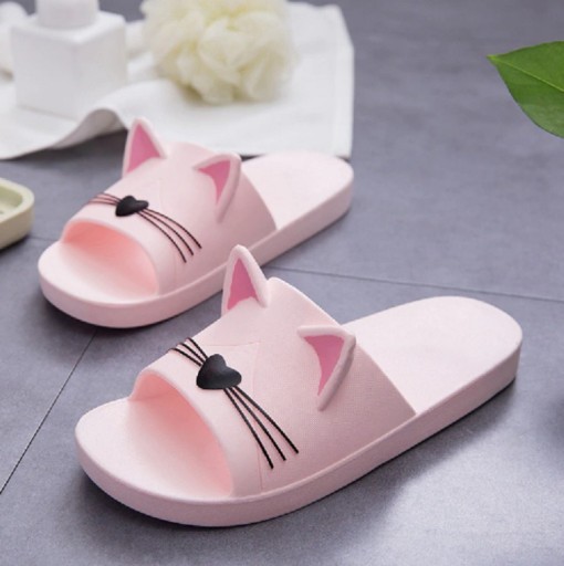 Pantufas femininas com gato A1776