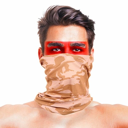 Pañuelo de cuello para hombre con estampado de camuflaje