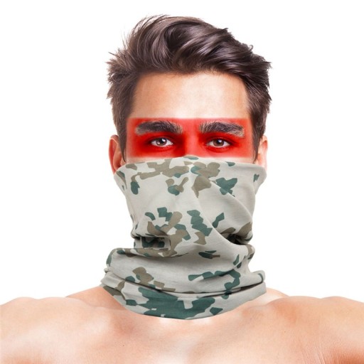 Pañuelo de cuello para hombre con estampado de camuflaje