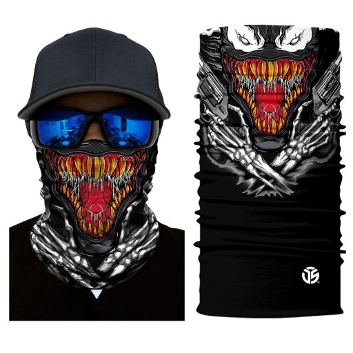 Pañuelo de cuello para hombre con estampado de cara