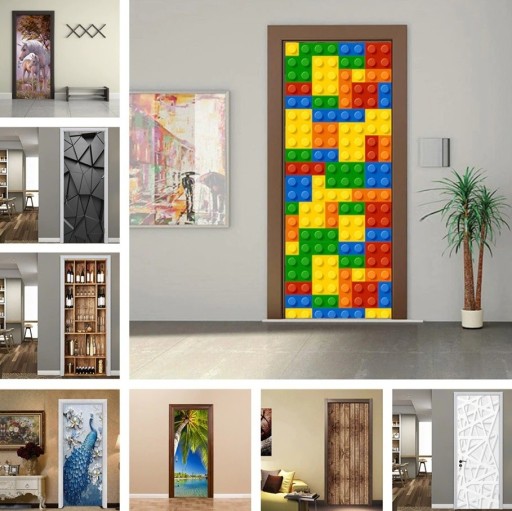 Papel de parede autocolante para portas C569