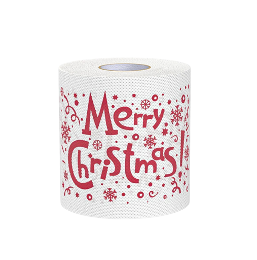 Papel higiénico de Natal 10 x 10 cm 2 camadas Rolo com motivos natalícios Guardanapos de papel Decoração de Natal Utensílios de cozinha