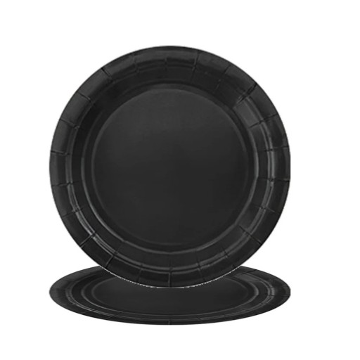 Paperiset lautaset 10 kpl 22,9 cm kertakäyttöiset paperiset lautaset mustat tarjoilulautaset ruokaa varten juhliin