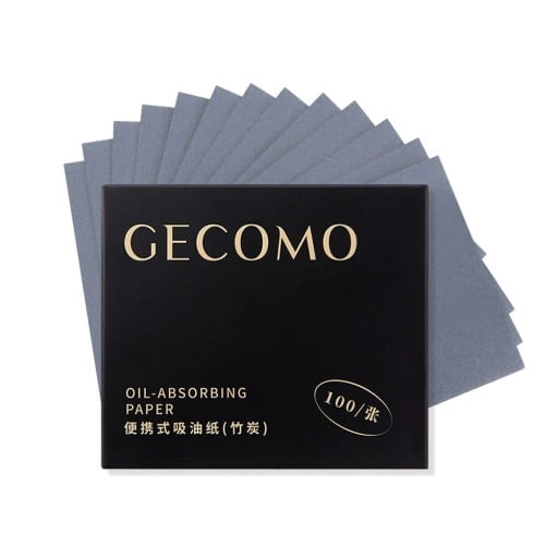 Papier absorbant matifiant pour le visage 100 pcs Gris Élimination du sébum de la peau grasse Matification sans maquillage Pour le sac à main